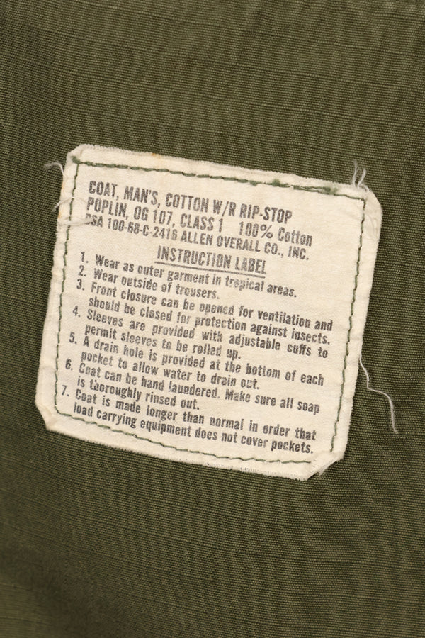 1968 Contract, M-L US Army, 4th Model Jungle Fatigue Jacket, Used