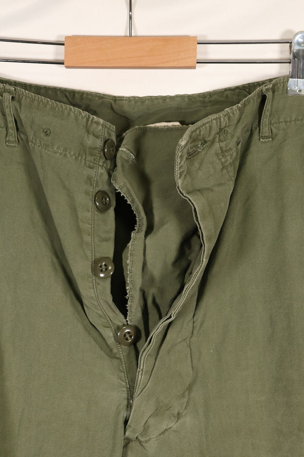 Estimated circa 1965 M-R 2nd Model Jungle Fatigue pants, faded, used.