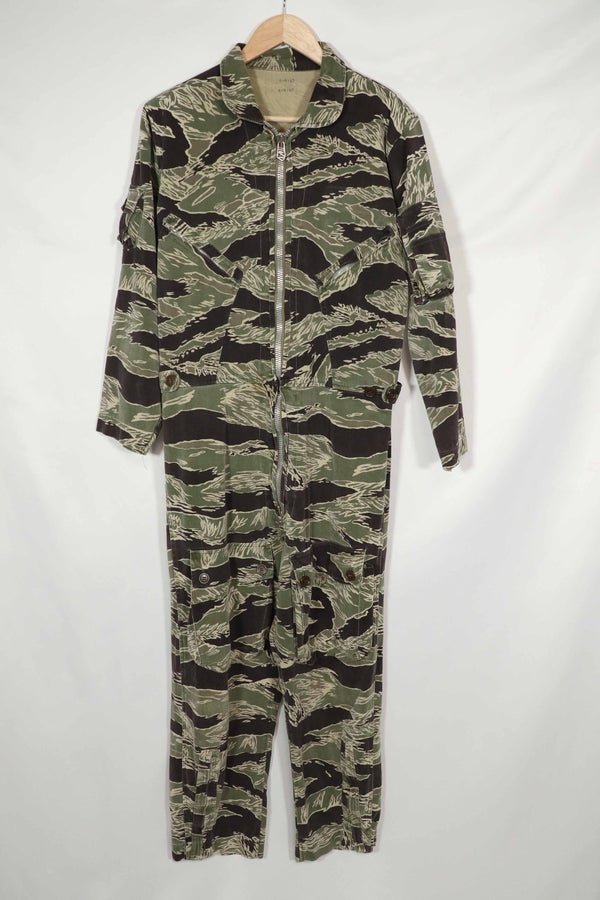 Real Okinawa Tiger Tiger Stripe Flight Suit Used YKK Zipper