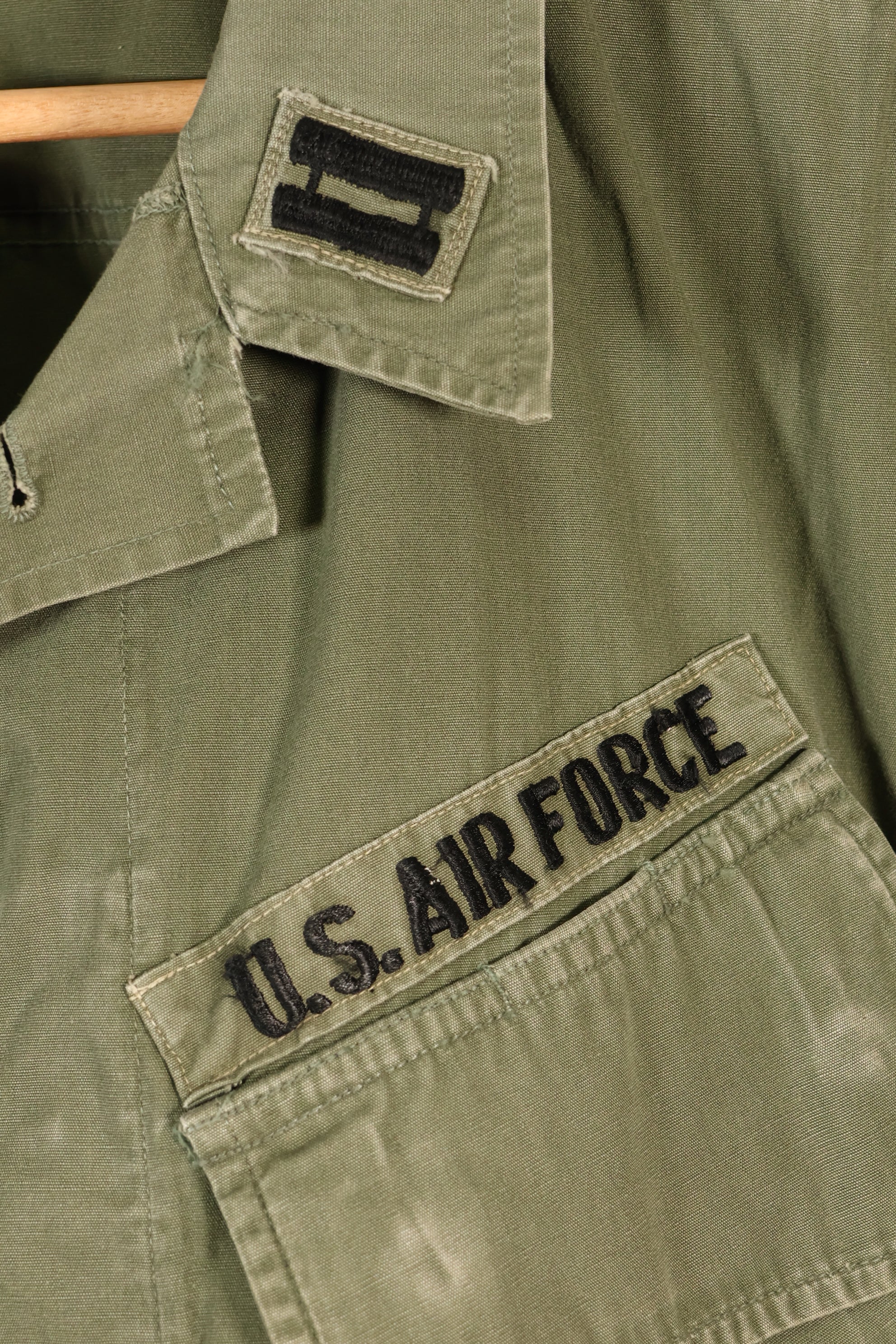 1967 Contract, M-L, 3rd Model Jungle Fatigue Jacket, USAF, Customized by Owner, Used
