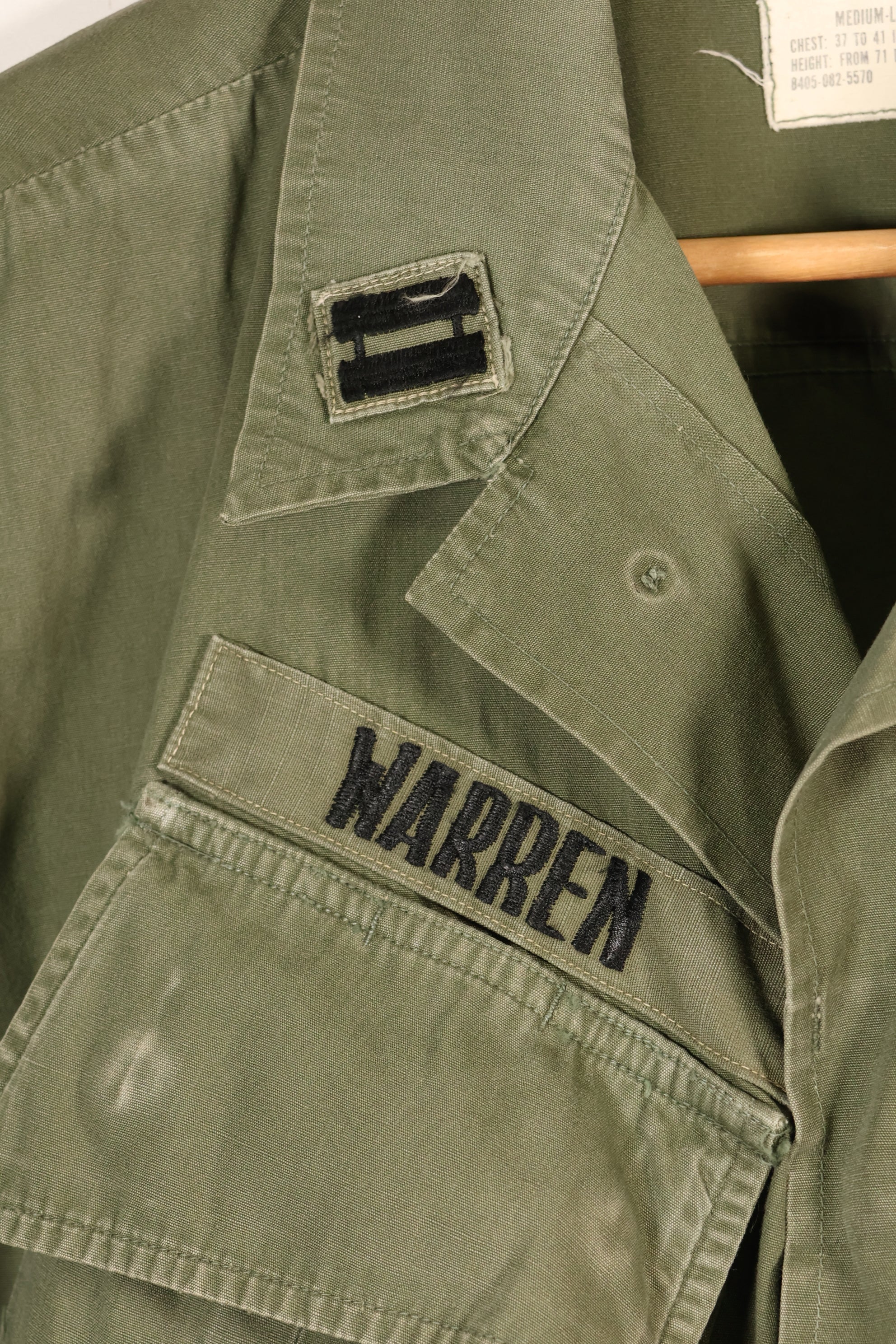 1967 Contract, M-L, 3rd Model Jungle Fatigue Jacket, USAF, Customized by Owner, Used