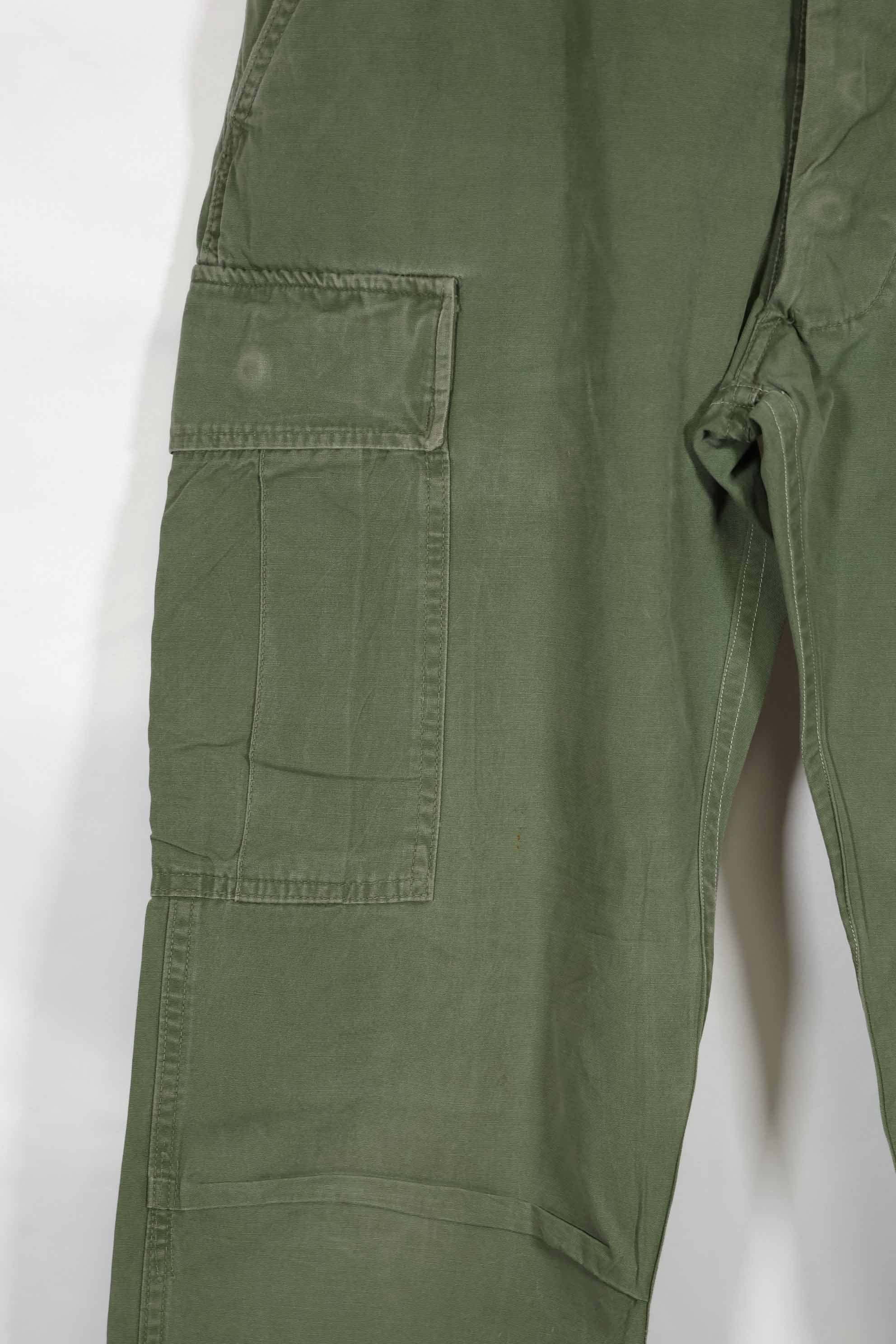 Mid 1960's 2nd Model Jungle Fatigue Pants Used Used S-L with strong signs of use