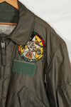 1988 US Navy CWU-45P USS HANCOCK CVA 19 VP-69 XL size flight jacket used