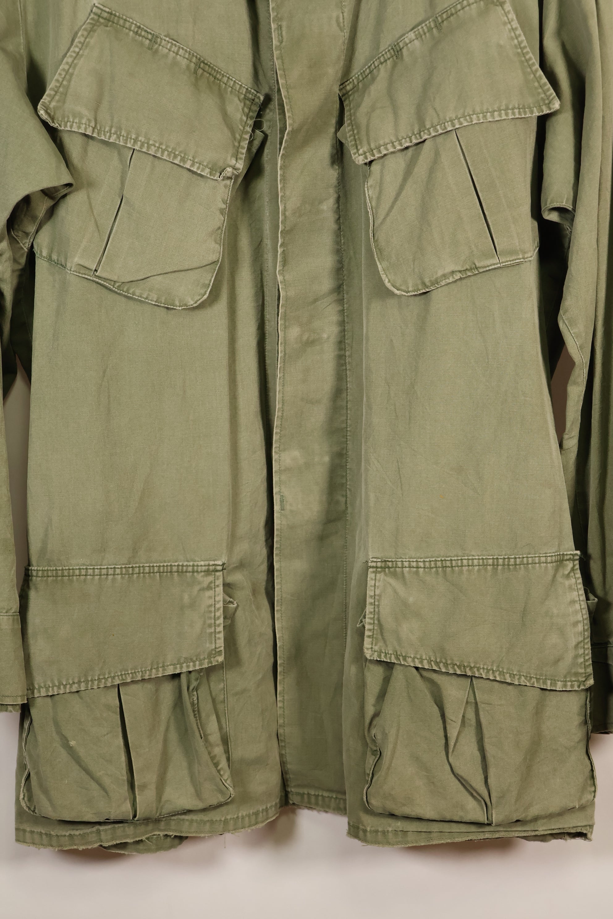 1967 Contract, M-L, Non-Ripstop, 3rd Model Jungle Fatigue Jacket, Faded, Used