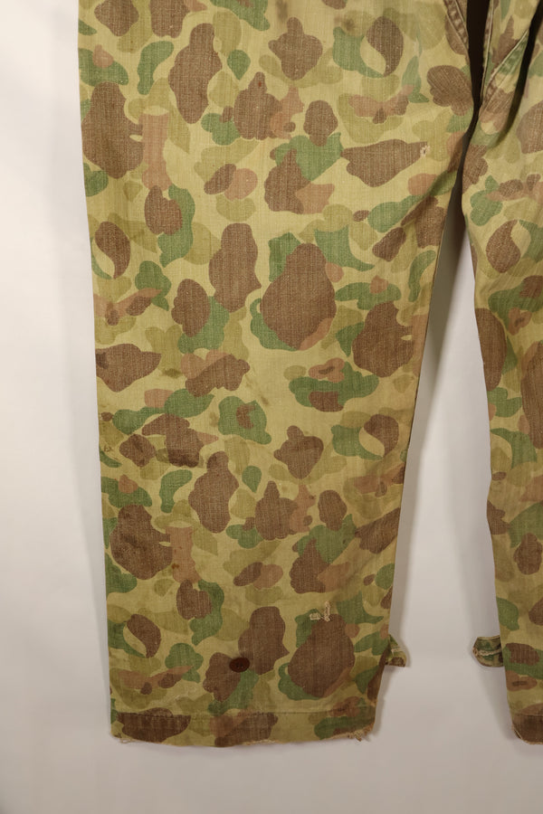 1940s W34 US Army Frogskin Camouflage HBT Pants Utility Pants Used