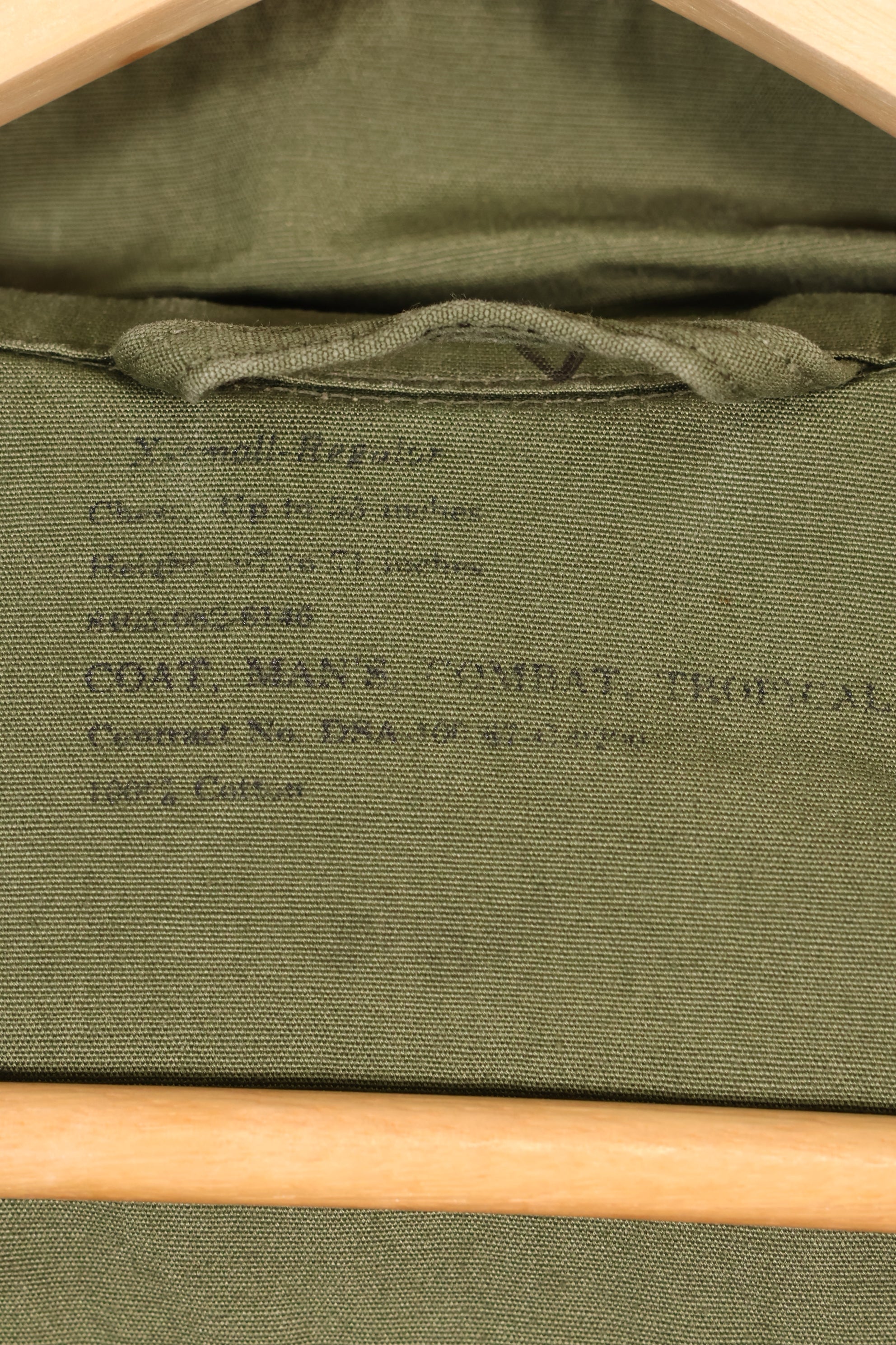 1966–67 Contract X-S-R Non-Ripstop 3rd Model Jungle Fatigue Jacket—Rare Item—Used