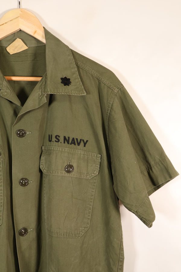 Late 1960s | LARGE | PX Item | Privately Sourced | OG-107 | Utility Shirt | Navy Advisor Replica | Used
