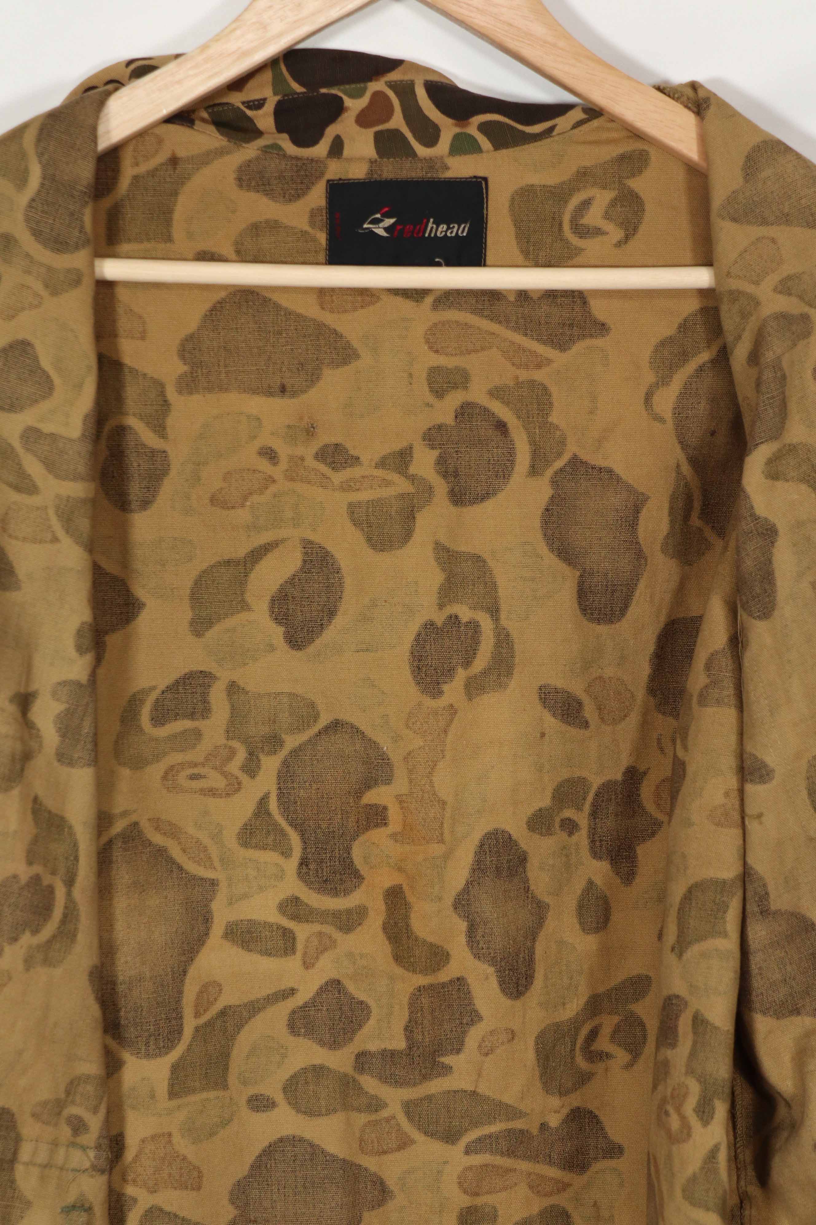 Civilian READ HEAD hunting jacket made in Japan, frogskin camouflage, 1970s vintage.