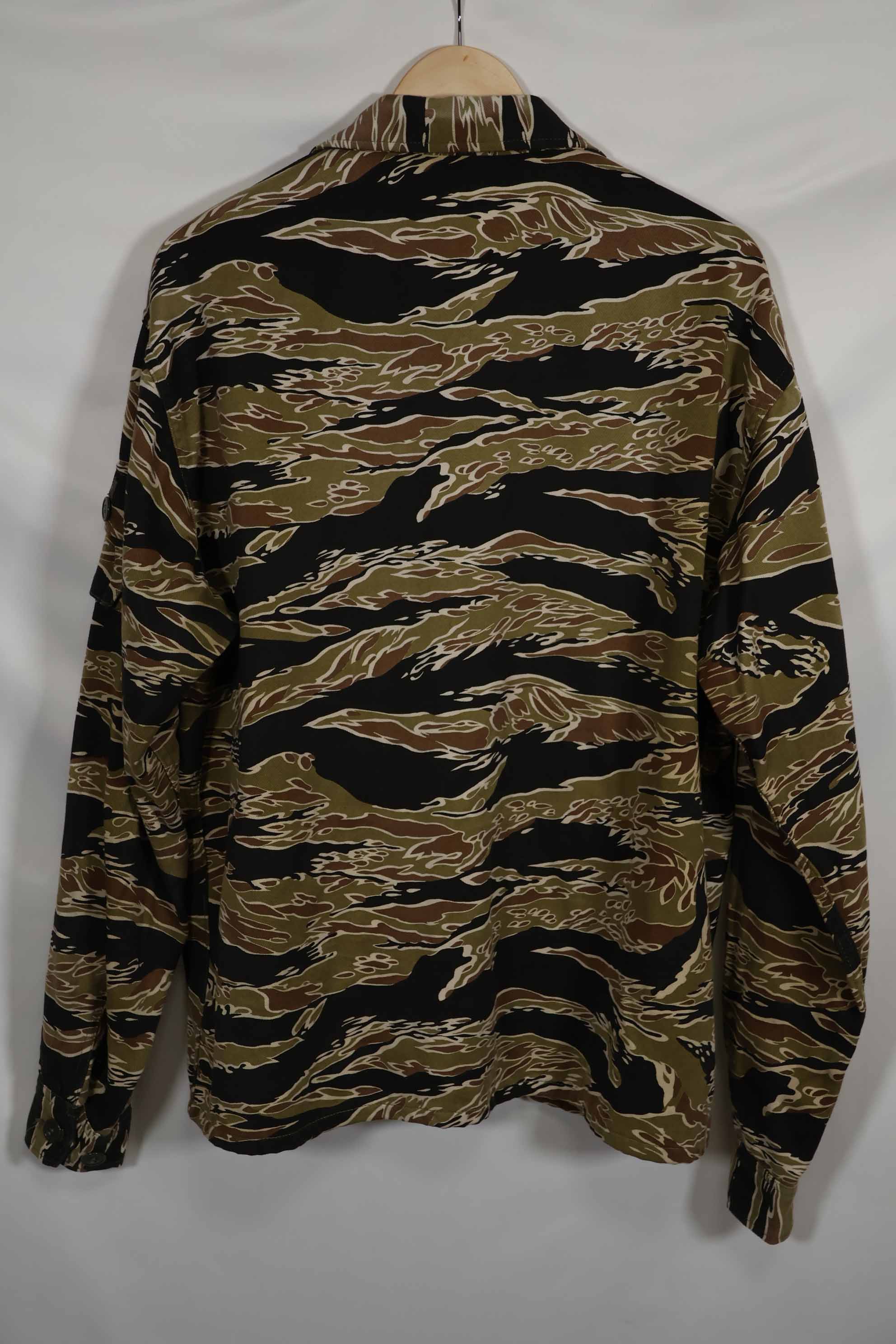 MILITARIA 1911 Early Gold Tiger Stripe US-XL Shirt Aged Used