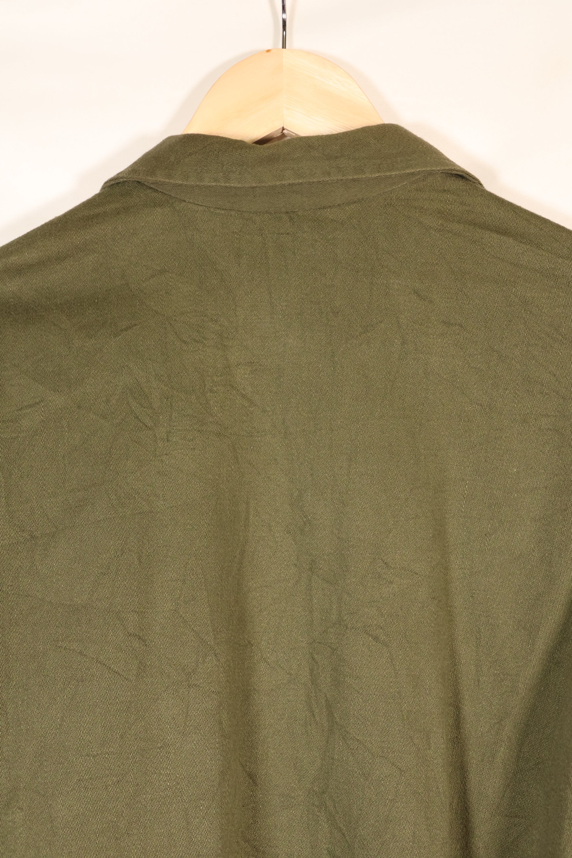 1960s, Estimated Size: MEDIUM, OG-107, Utility Shirt, Rare Cut, Retrofitted Patch, Used
