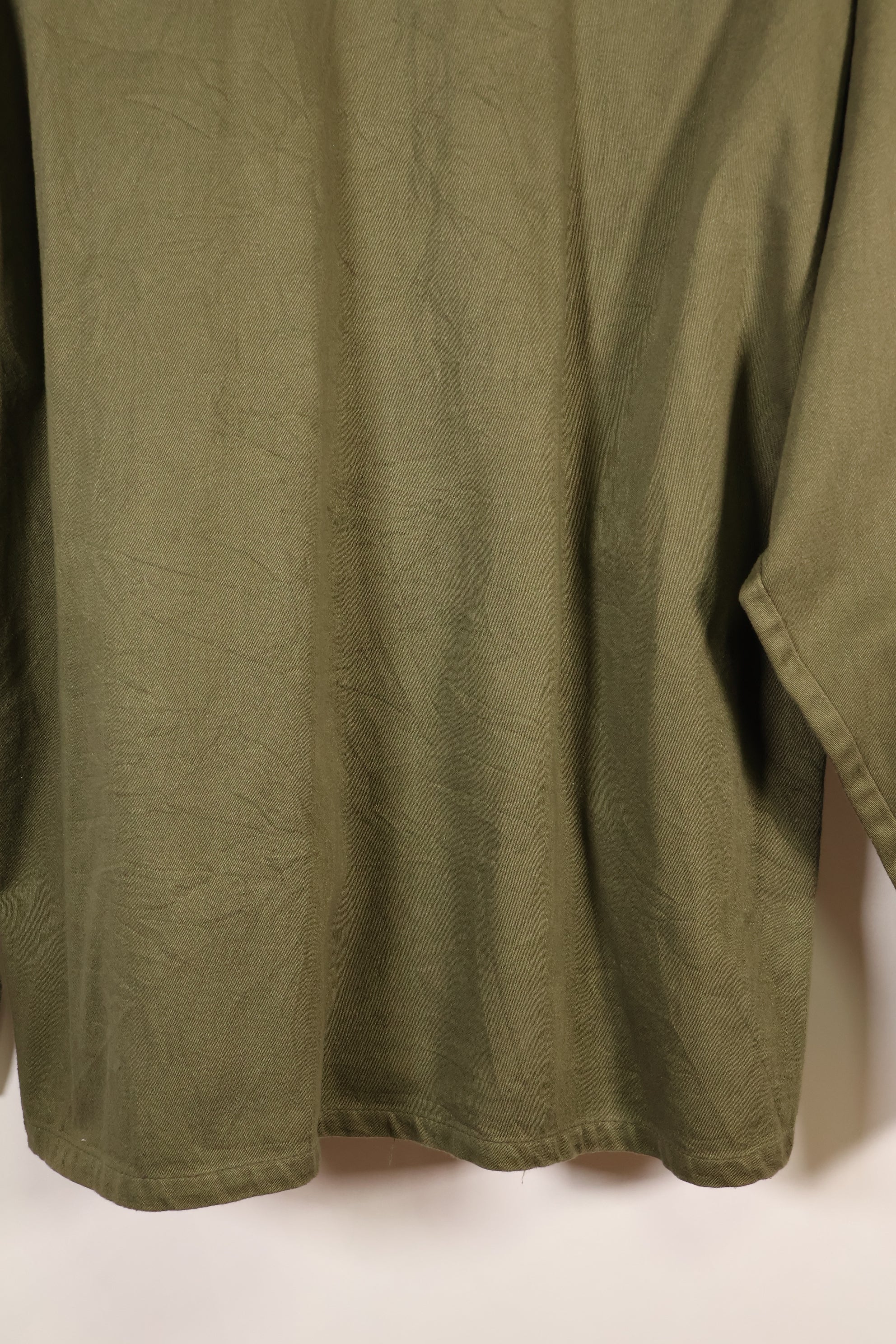 1960s, Estimated Size: MEDIUM, OG-107, Utility Shirt, Rare Cut, Retrofitted Patch, Used