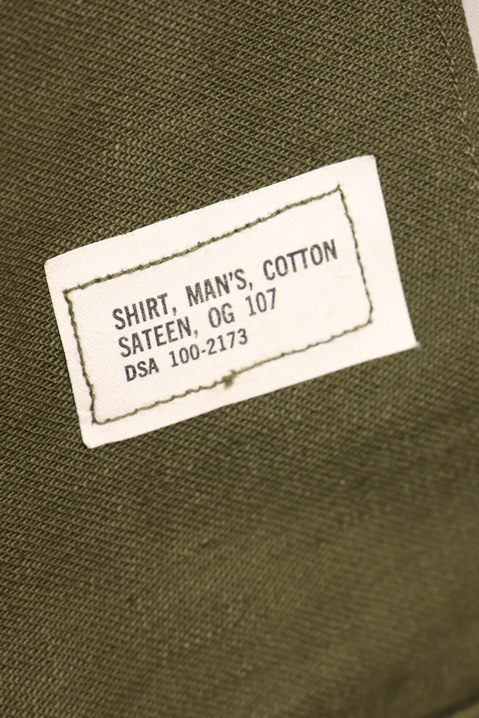 Mid-1960s, 16 1/2 x 36, U.S. Army, OG-107 Utility Shirt, Almost Unused