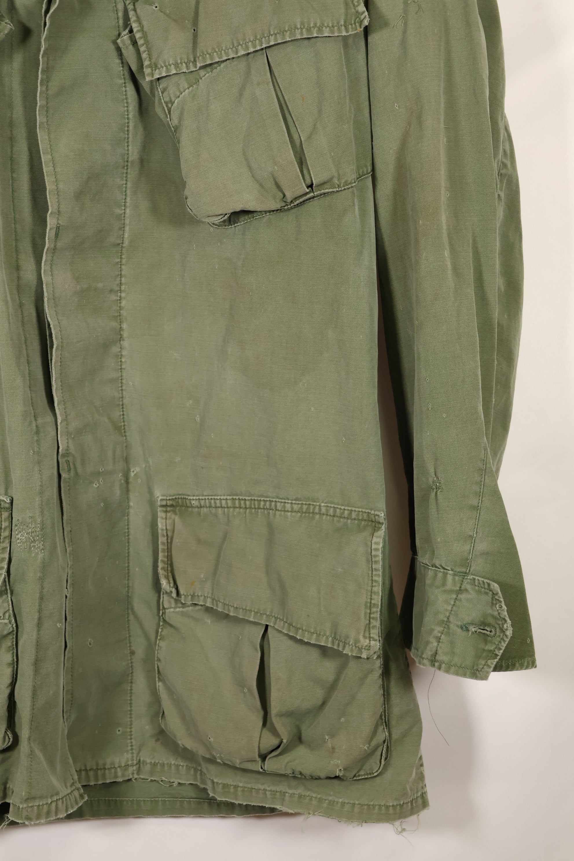 circa 1967-68 size unknown 3rd model jungle fatigues jacket, used, released by a movie company.