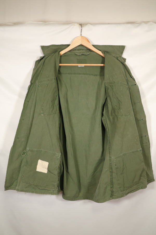 circa 1967-68 size unknown 3rd model jungle fatigues jacket, used, released by a movie company.