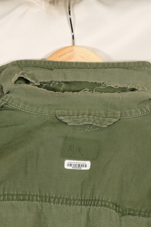 circa 1967-68 size unknown 3rd model jungle fatigues jacket, used, released by a movie company.