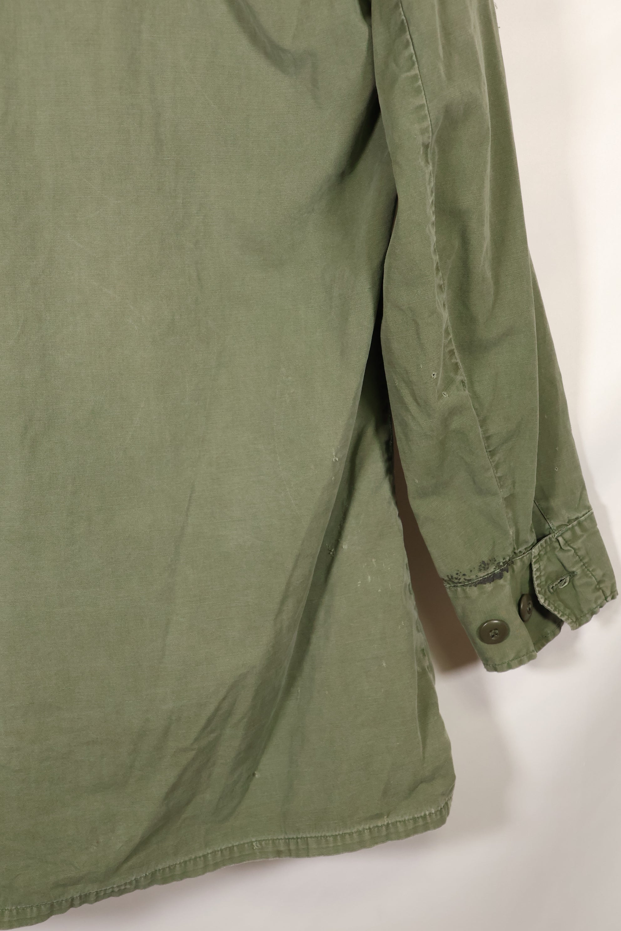 circa 1967-68 size unknown 3rd model jungle fatigues jacket, used, released by a movie company.