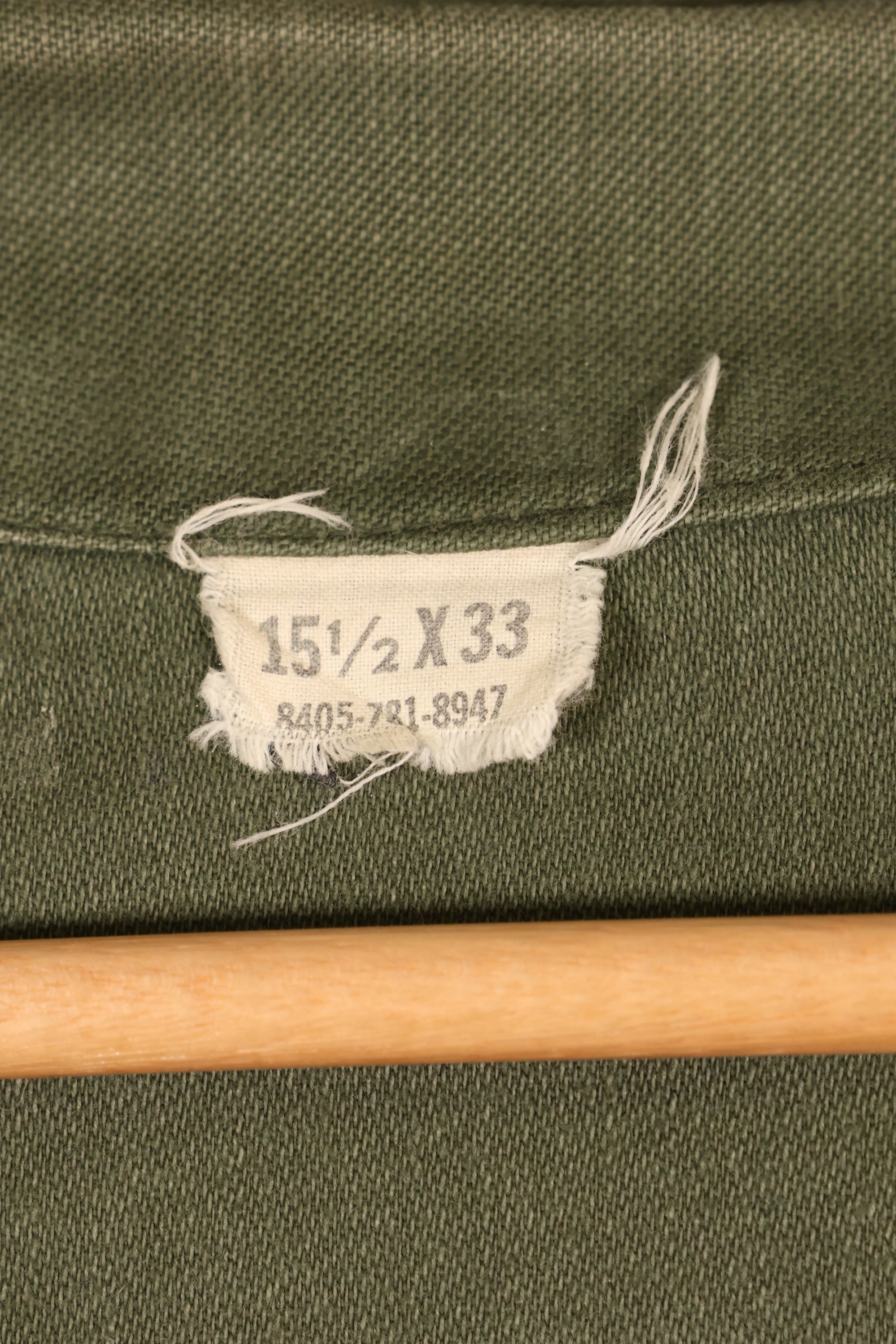 1972 Contract, 15 1/2 x 33, OG-107, Utility Shirt, With Patch, Used