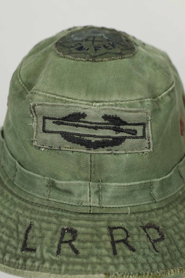 Real Locally Made OD Boonie 9th Infantry Divition LRRP with Direct Embroidery & Sniper Patch Boonie Hat