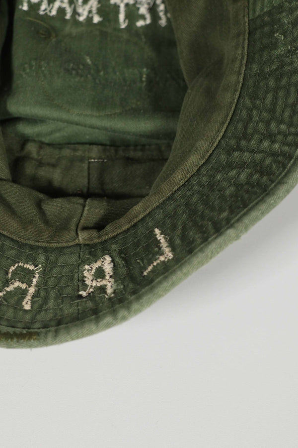 Real Locally Made OD Boonie 9th Infantry Divition LRRP with Direct Embroidery & Sniper Patch Boonie Hat