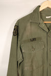 Late 1960s Contract Item, 16 1/2 x 32, OG-107, Utility Shirt with Patch, Used