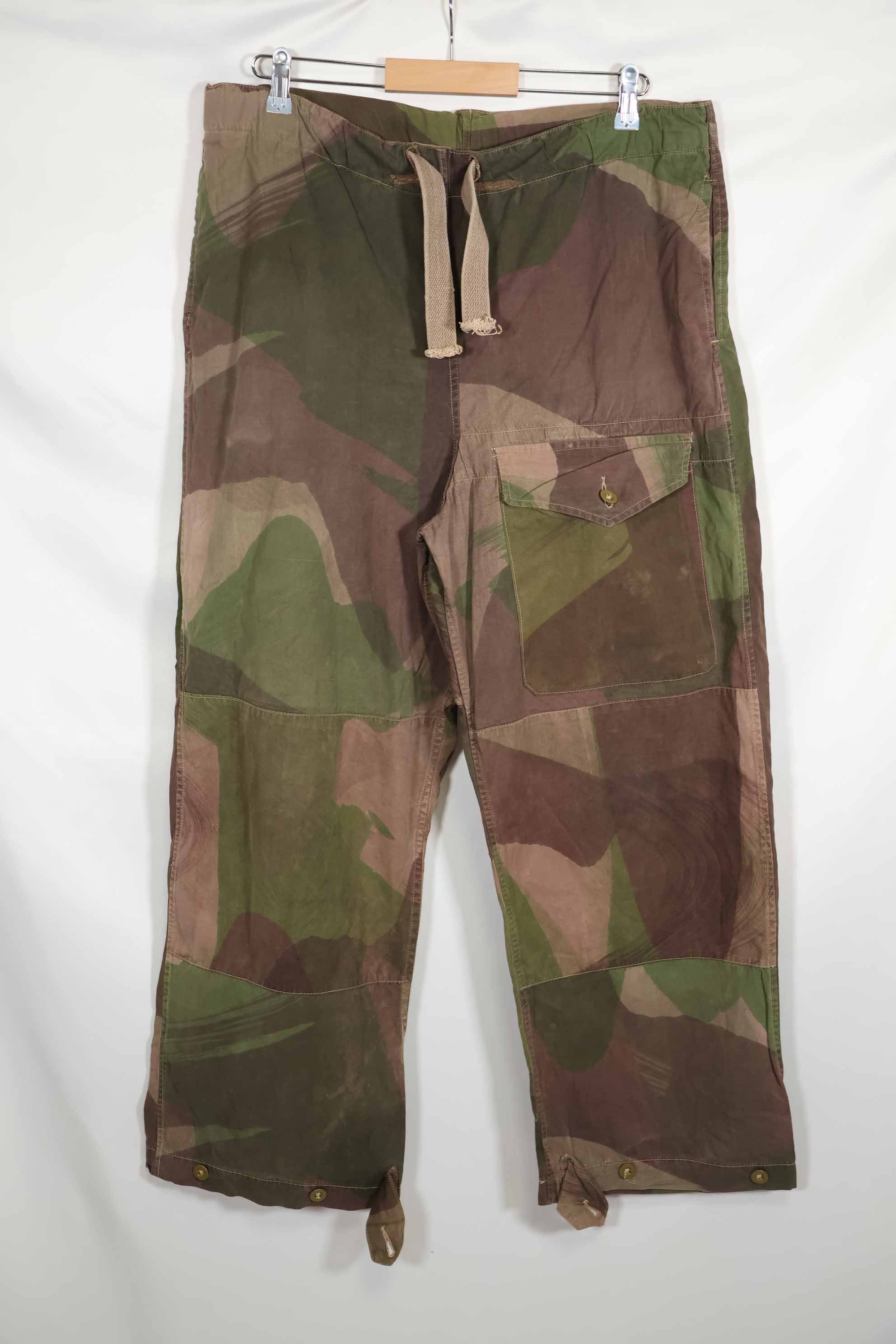 British Army SAS Trousers WINDPROOF Camouflage Pants Size No.1 Used B