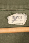 Late 1960s Contract Item, 16 1/2 x 32, OG-107, Utility Shirt with Patch, Used