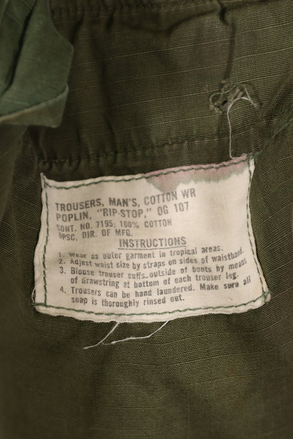 Circa 1967-68 M-S Size 4th Model Jungle Fatigue Pants, Used, Released by Film Company A