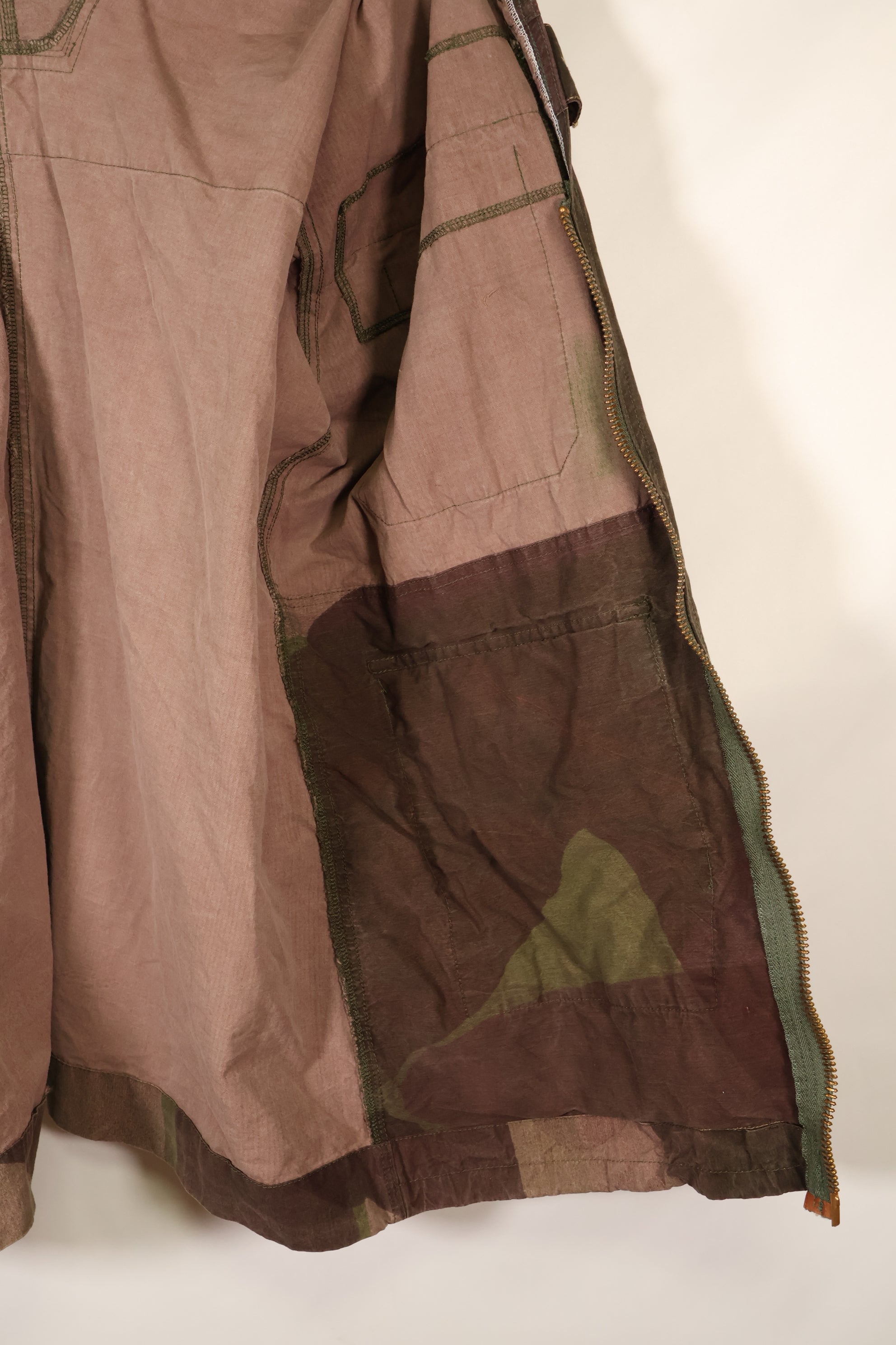 1940s, WWII, British Army, Windproof Camouflage Smock, Modified, Indochina War Replica, Post-war modifications, Used