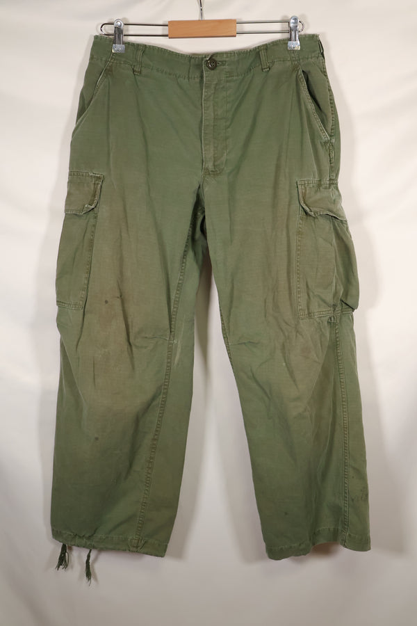 Circa 1967-68 M-S size 4th Model Jungle Fatigue pants, used, released by a movie company.