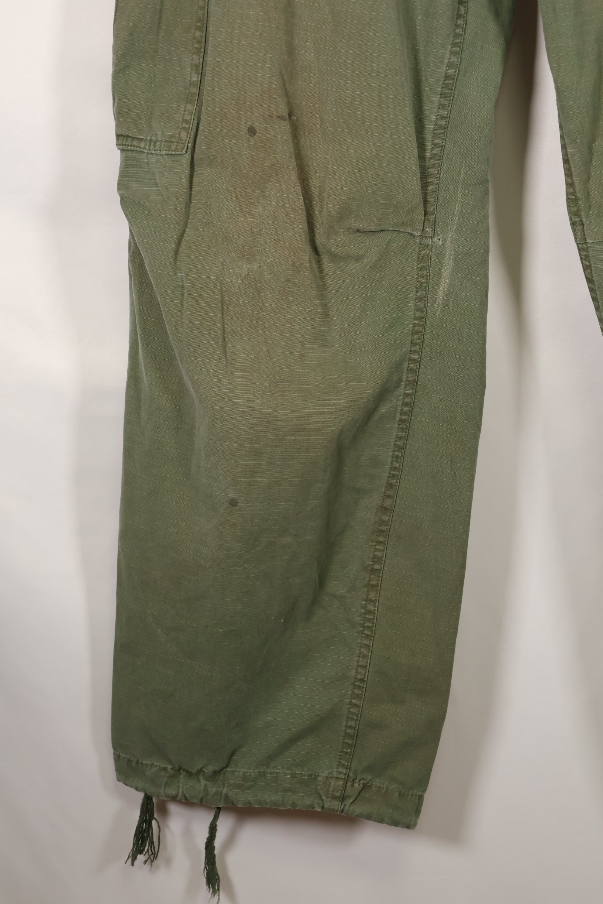 Circa 1967-68 M-S size 4th Model Jungle Fatigue pants, used, released by a movie company.