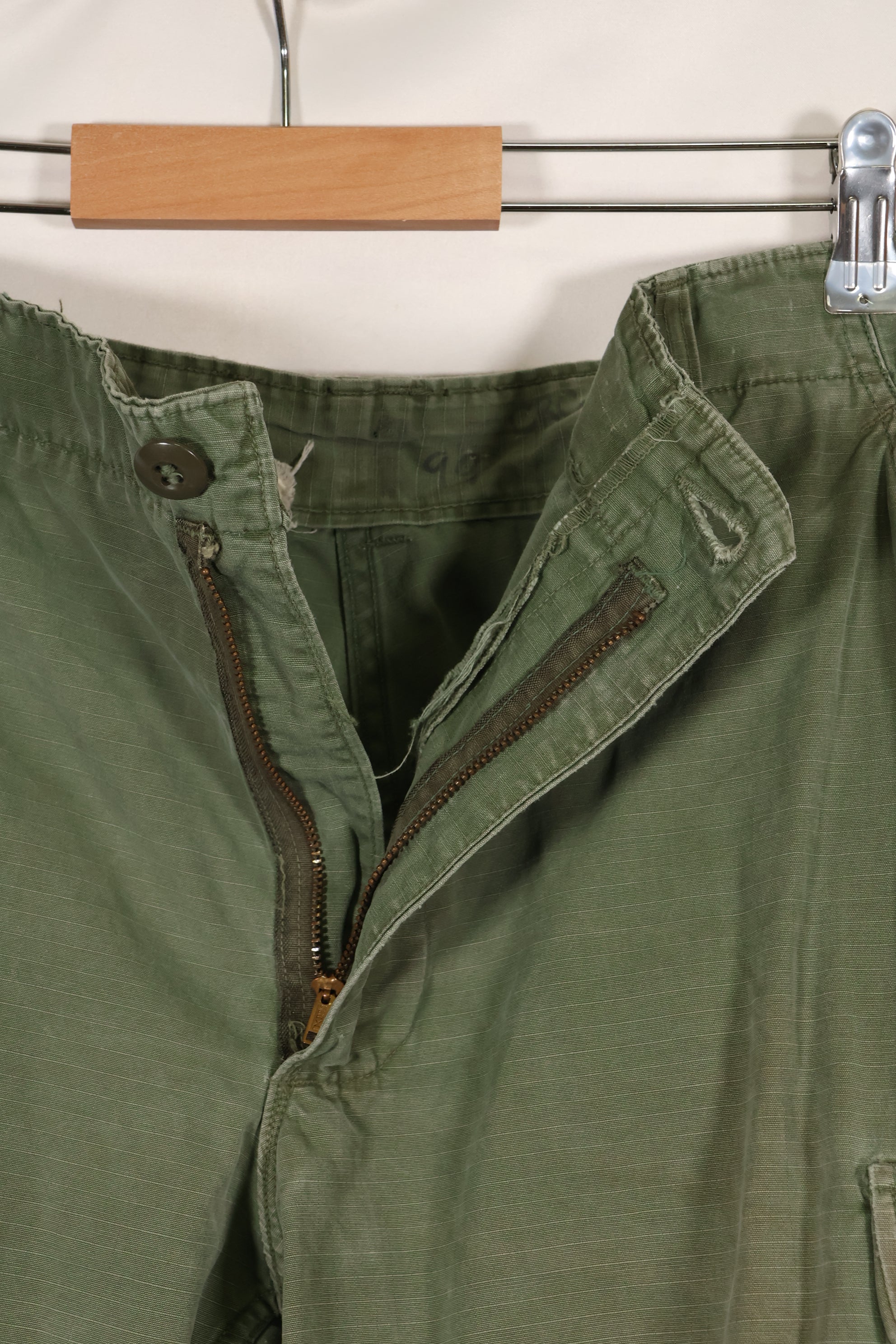 Circa 1967-68 M-S size 4th Model Jungle Fatigue pants, used, released by a movie company.