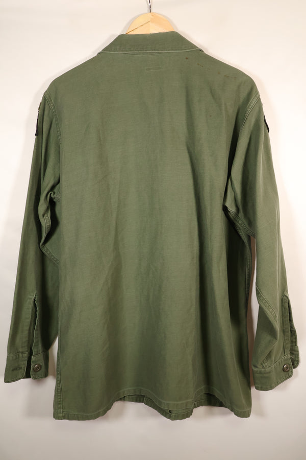 1968 Contract, Estimated Size: MEDIUM, OG-107, Utility Shirt, Aftermarket Patch, Used
