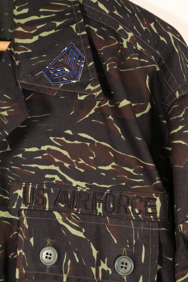 1970s Thai Border Patrol “Shadow Tiger” Locally Made Tiger-Stripe Shirt, Used, Grade A