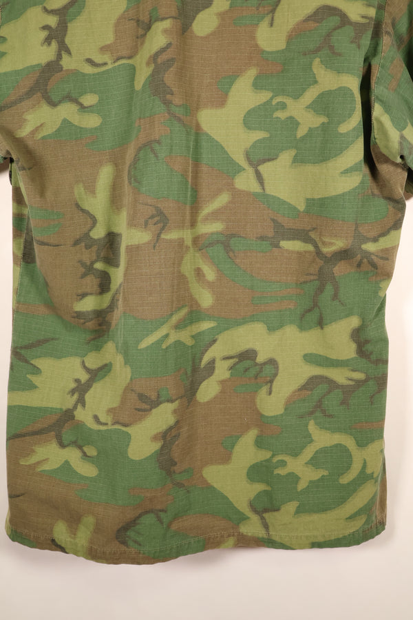 1969 Contract, S-S, ERDL Green Leaf Camo, Jungle Fatigue Jacket, Short-Sleeve Custom, Used