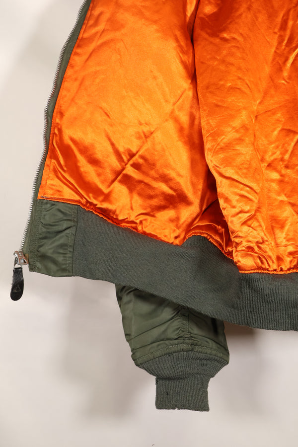 1970 Contract MEDIUM USAF L-2B Flight Jacket, Light Zone, Worn by Bill Eveland, Good Condition