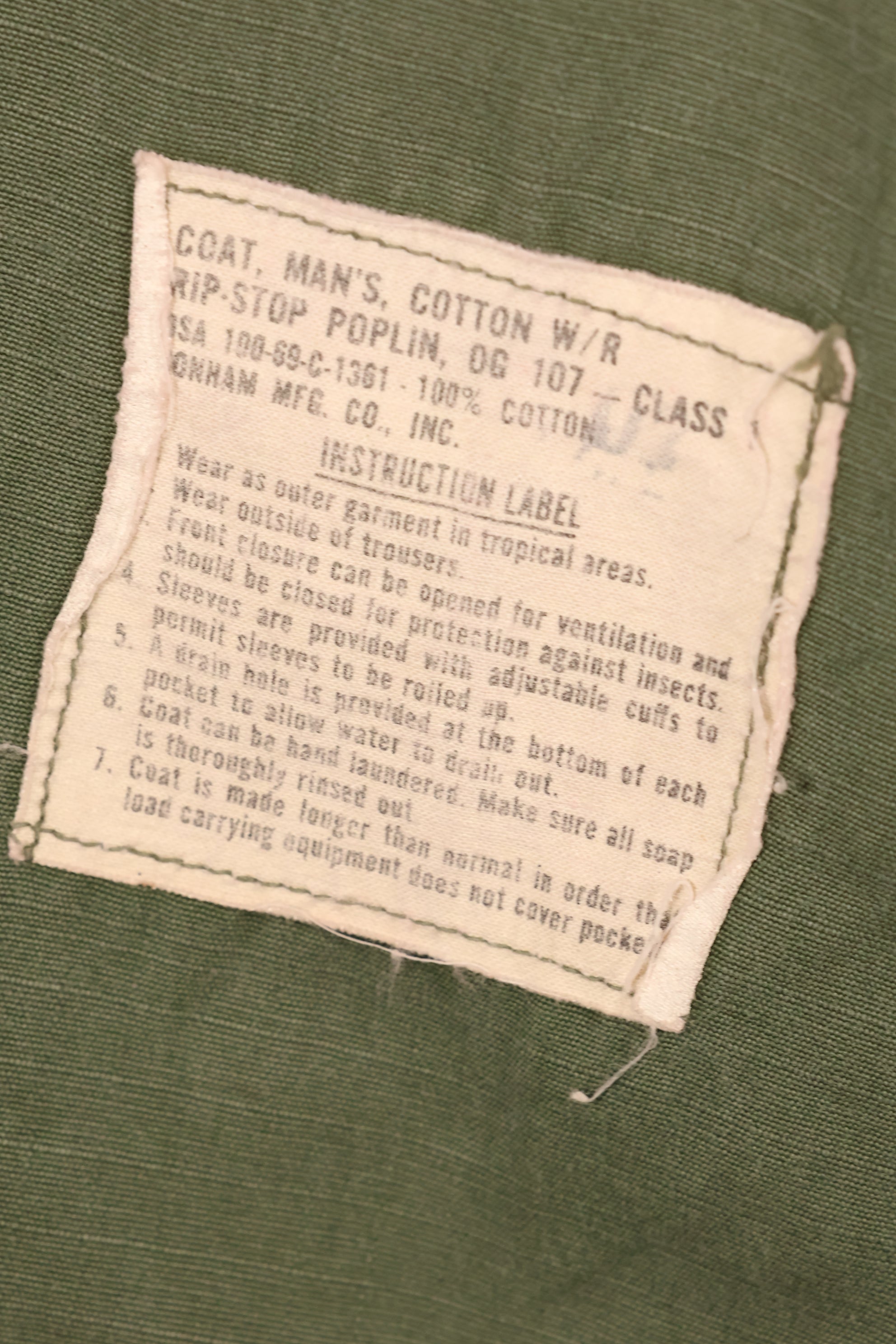 1969 Contract M-S 4th Model Jungle Fatigue Jacket—Faded—Used