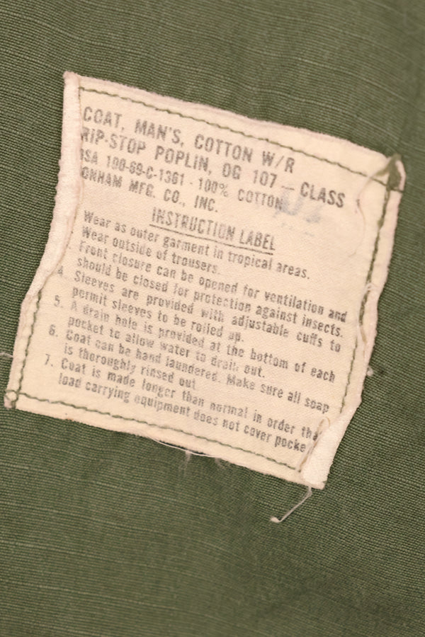 1969 Contract M-S 4th Model Jungle Fatigue Jacket—Faded—Used