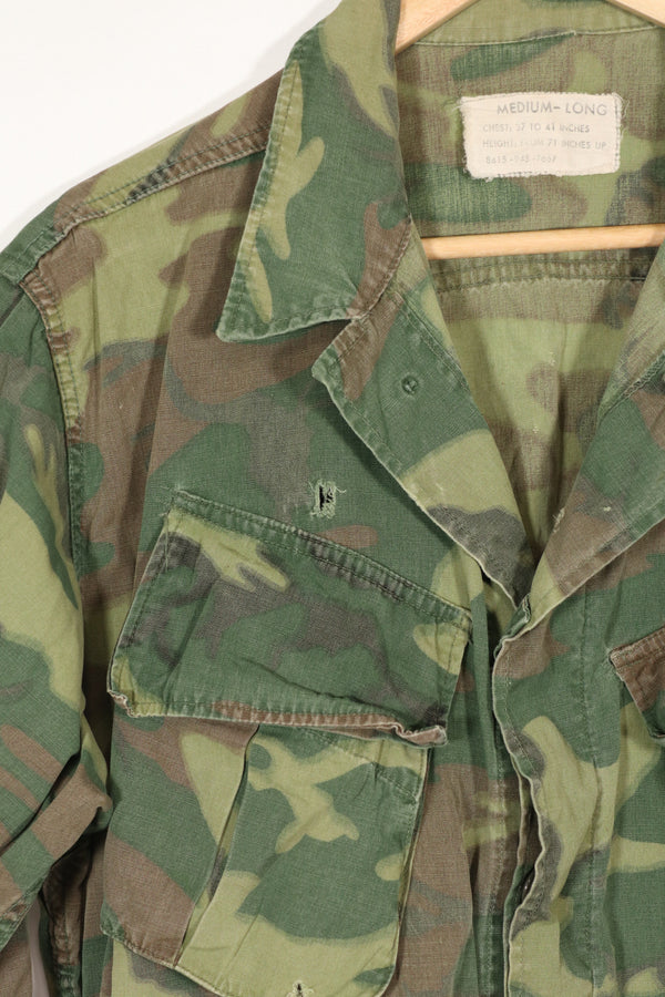 Real ERDL non ripstop jungle fatigues jacket, used, scratches, etc. A