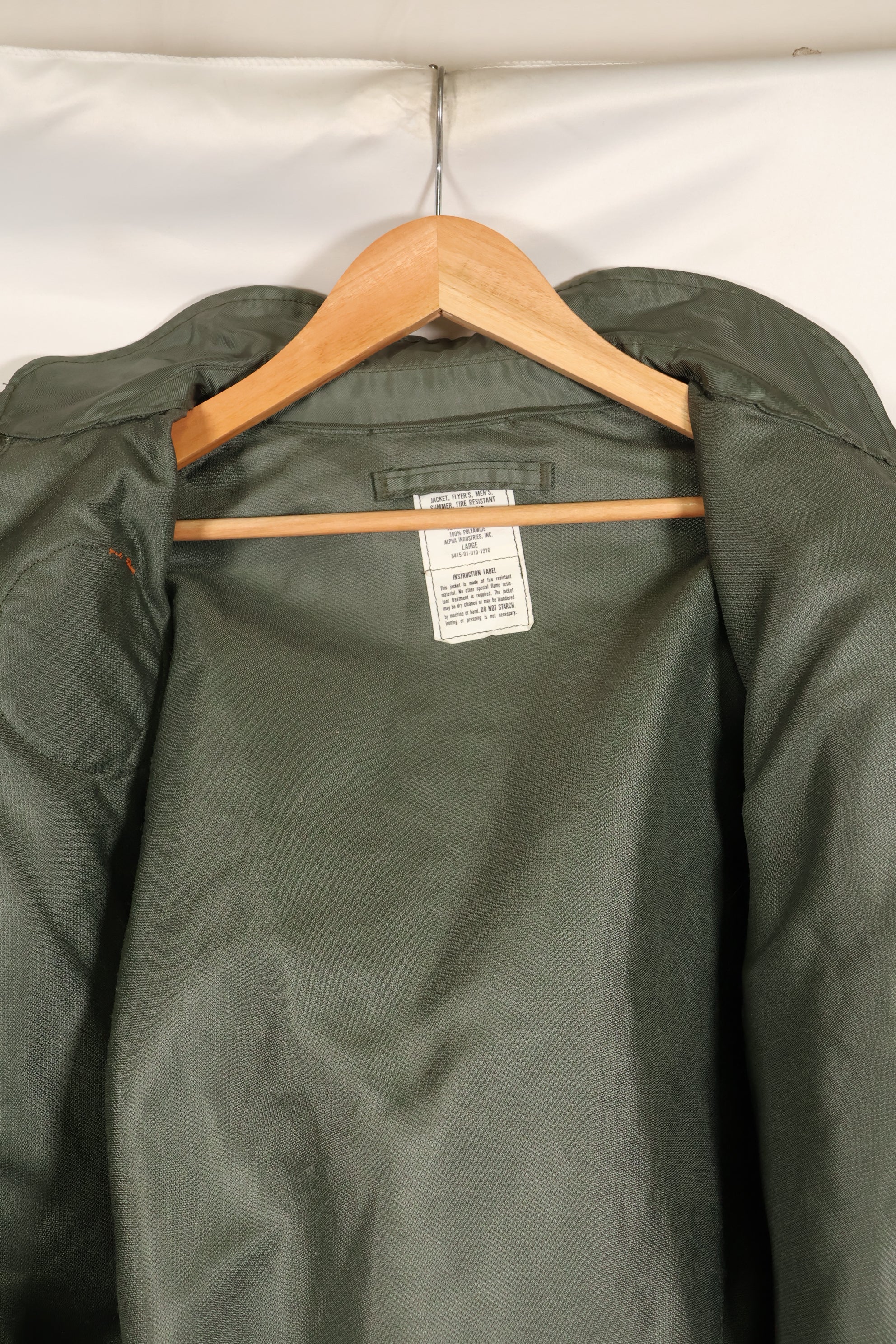 1981 Contract, LARGE, U.S. Navy, CWU-36P Flight Jacket, With Patches, Like-New Condition