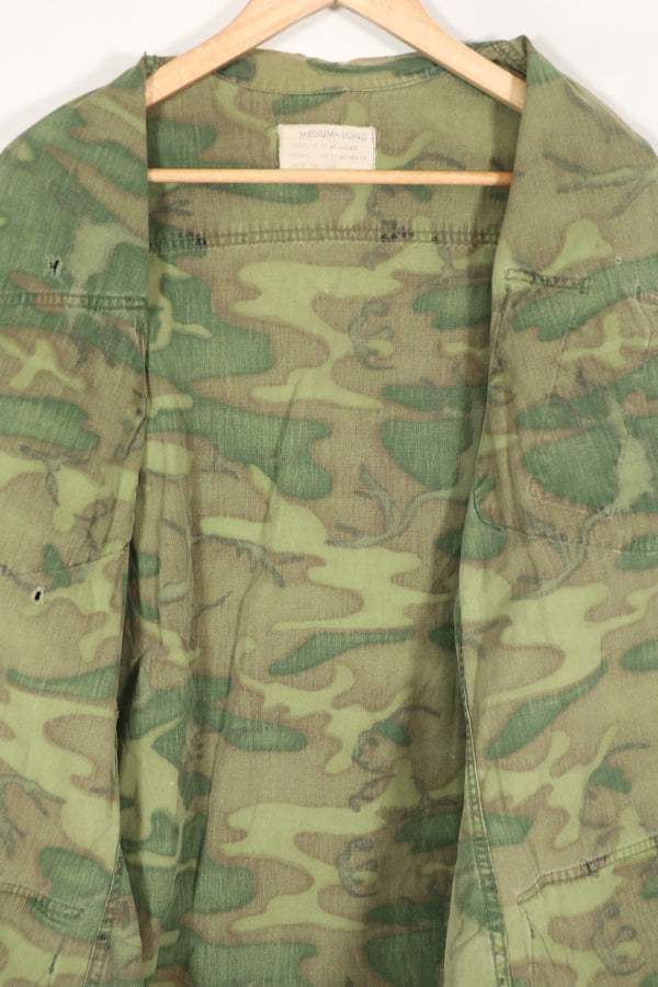 Real ERDL non ripstop jungle fatigues jacket, used, scratches, etc. A