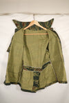 Estimated 1970s tie tiger stripe pattern safari shirt, used.