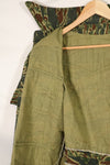 Estimated 1970s tie tiger stripe pattern safari shirt, used.