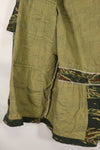 Estimated 1970s tie tiger stripe pattern safari shirt, used.