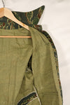 Estimated 1970s tie tiger stripe pattern safari shirt, used.