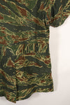 Estimated 1970s tie tiger stripe pattern safari shirt, used.
