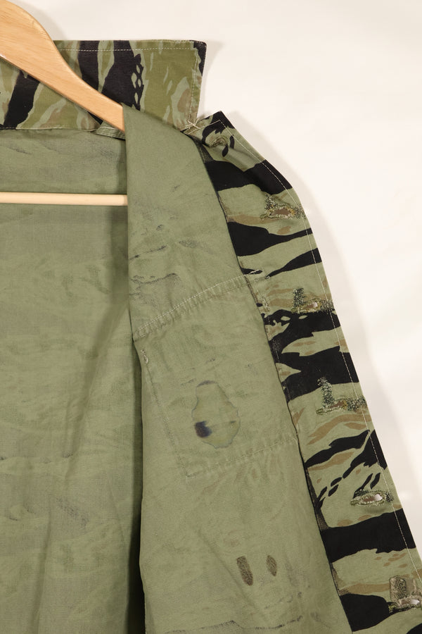 Real Late War Pattern Tiger Stripe Shirt, heavyweight fabric, good condition.