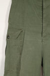 Real 1963 1st Model Jungle Fatigue Pants without leg ties, used.