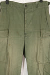 Real 1963 1st Model Jungle Fatigue Pants with leg ties, used.