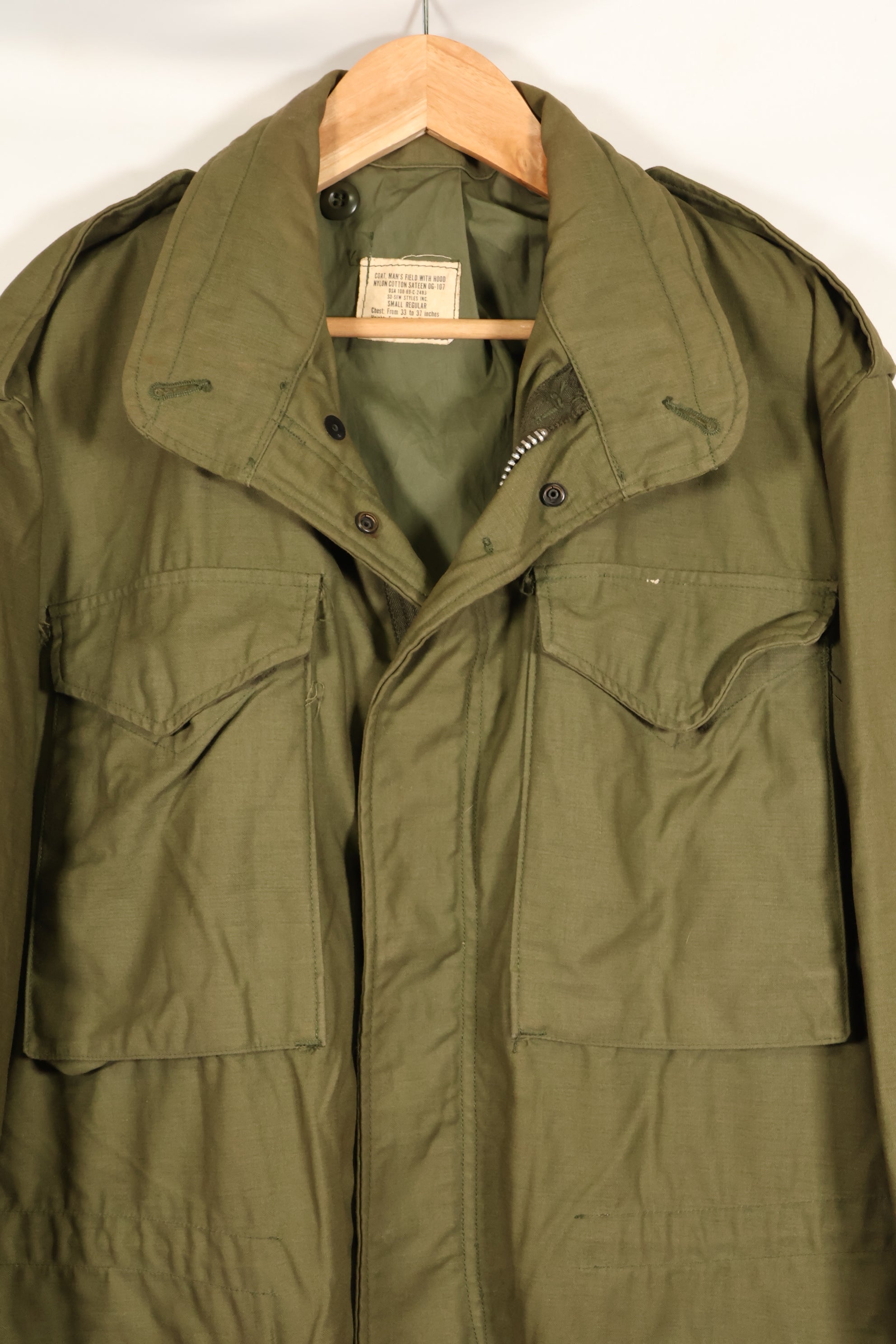 1969 Contract, S-R, 2nd Model, U.S. Army M65 Field Jacket, Good Condition, Used