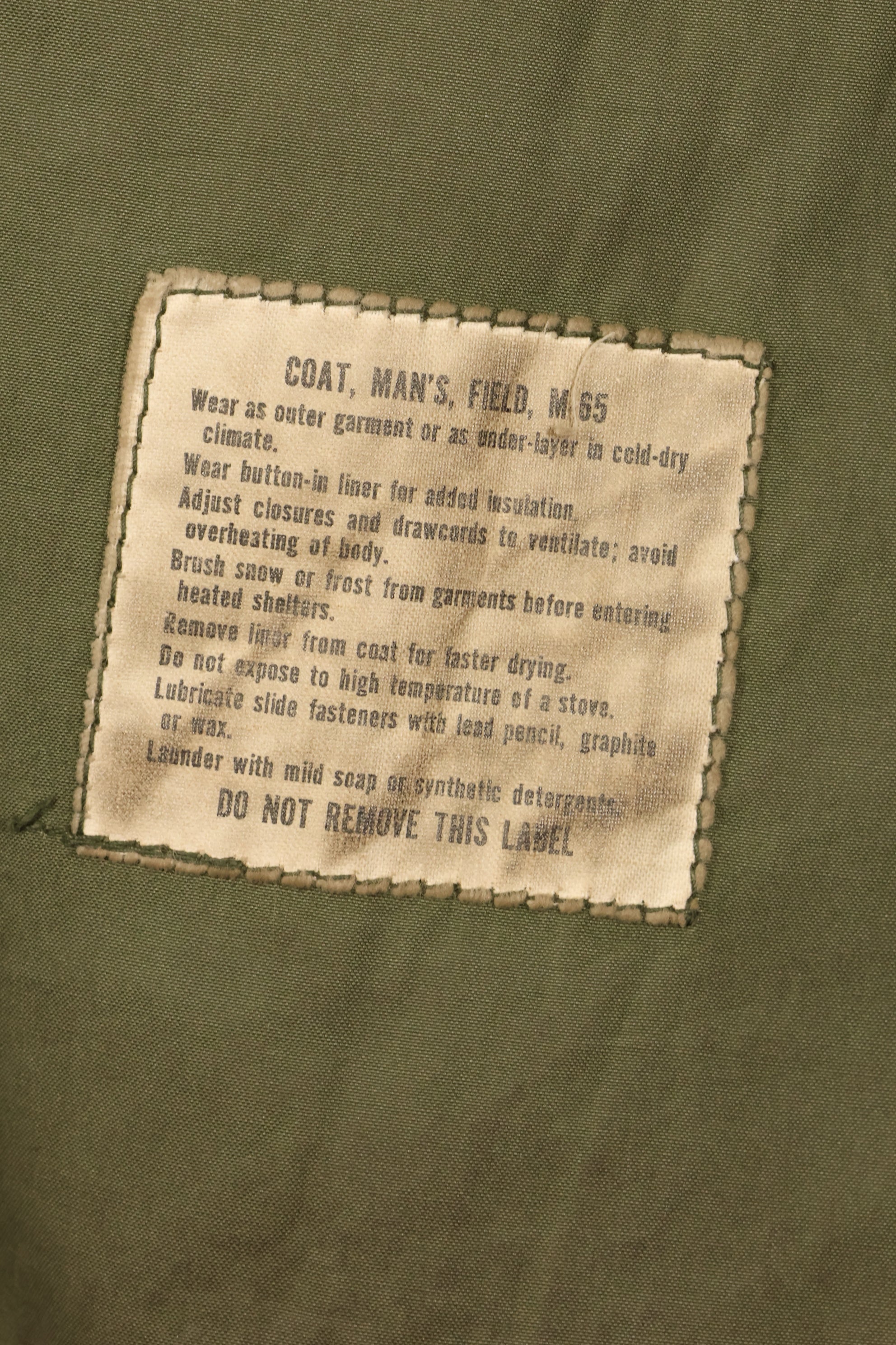 1969 Contract, S-R, 2nd Model, U.S. Army M65 Field Jacket, Good Condition, Used